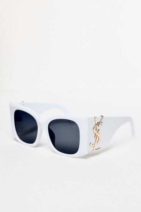 نظارة - YSL Large / أبيض ( شامل علبة وكيس )