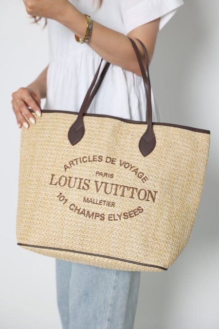 شنتة قش - LOUIS VUITTON / حجم كبير