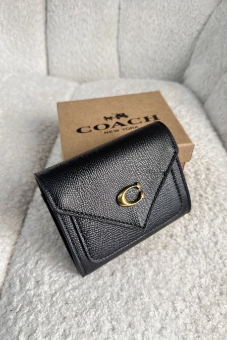 جزدان - COACH ( أسود ) شامل علبة الشركة
