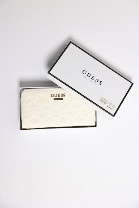 جزدان - GUESS ( أبيض ) شامل علبة