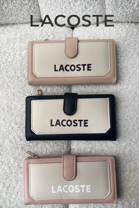 جزدان - LACOSTE / دفتر مع سحاب داخلي