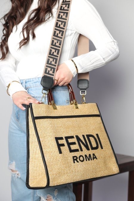 شنتة قش - FENDI Sunshine / حجم كبير