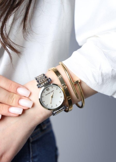 طقم ساعة - Michael Kors ( مع أساور كارتير )