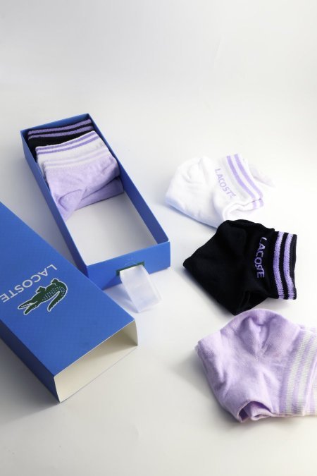 جرابات ماركة - 6 ازواج / شامل علبة الشركة/ LACOSTE