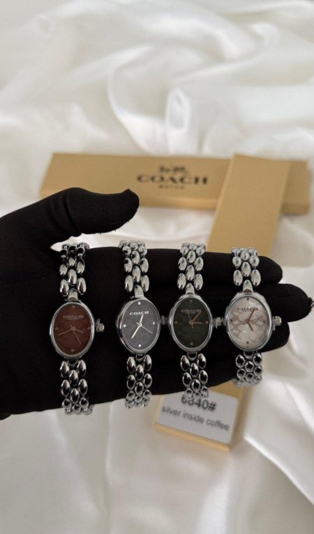ساعة - Coach بيضاوية / شامل علبة الشركة